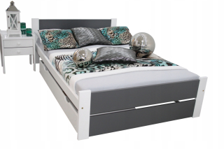Posteľ do spálne - Lea Bed 120x200SZ + matrac + spálňa zásuvky