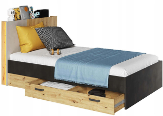 Posteľ do študenskej izby - Mládežnícky posteľ 120x200 QBIC QB-11 + matrac