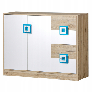 Komoda do detskej izby - TRO-3962 Prázdninové šedé playpen