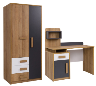 Zostava nábytku do detskej izby - Quatro Furniture 10 Sada mládeže zo stolového šatníka