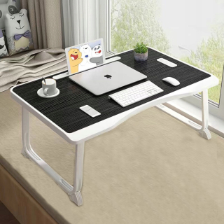 Moderný minimalistický skladací počítačový stôl, čierny