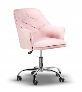 Kreslo do študenskej izby - Moderné rotačné kreslo Krystal Pink/Chrome