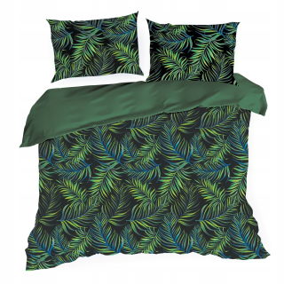 Kompletný set posteľných obliečok - Saténová podstielka 220x200 Eurofiran 200x220 PALMS