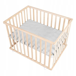 Ohrádka pre deti - Roba Playpen z prírodného ekologického dolára, 75 x