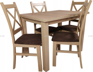 Stôl so stoličkami do obývačky - STARD 100X70 a 4 Scandi Stoličky pre kuchyňu a jedáleň