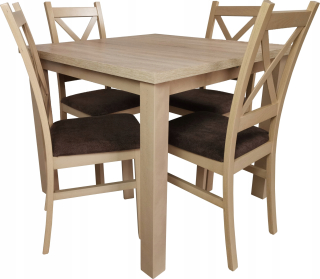 Stôl so stoličkami do obývačky - Skrinka na komoda Helena 120 cm 2d4s wotan 4 zásuvky