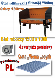 Pracovný, dielenský stôl - brúsna tabuľka 1500x670