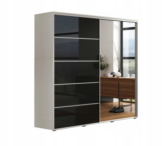 Šatníková skriňa do študenskej izby - Olek posuvné šatník 150/245/62 Mirror and Lacoble