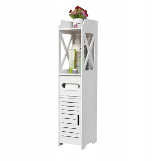 Skrinka do kúpeľne - Bambusový kôš s krytom 100l 2 -chamber