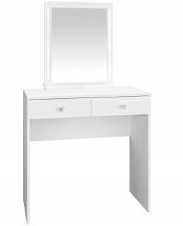 Toaletný stolík - Šatne ml nábytok biely matt 80 x 140 x 40 cm podsvietenia