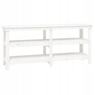 Pracovný, dielenský stôl - Vidaxl Working Table, White, 181x50x80 cm, Lite