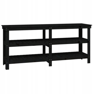 Pracovný, dielenský stôl - Vidaxl Working Table, Black, 181x50x80 cm, Lite