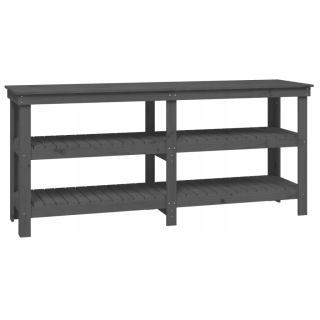 Pracovný, dielenský stôl - Vidaxl Working Table, Gray, 181x50x80 cm, Lite