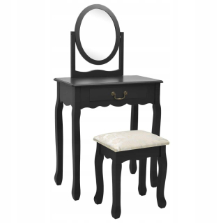 Toaletný stolík - Toaletný stolík KR Black Mat 65 x 75 x 36 cm