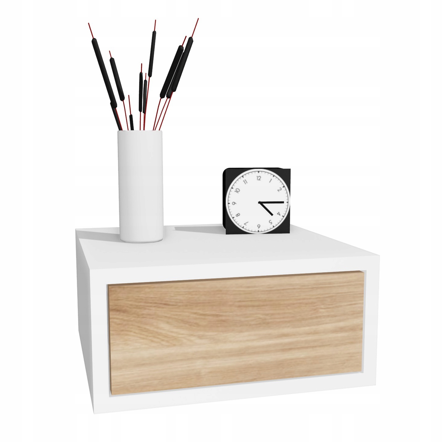 Nočný stolík - Littlesky posúvacie prekrytie 54x9x74 cm biela